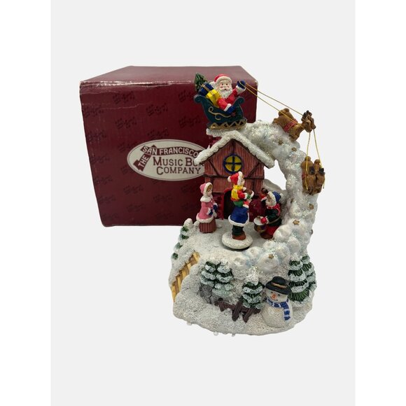 San Francisco Music Box Company Other - San Francisco Music Box Company Santa Claus is Coming to Town Christmas Village